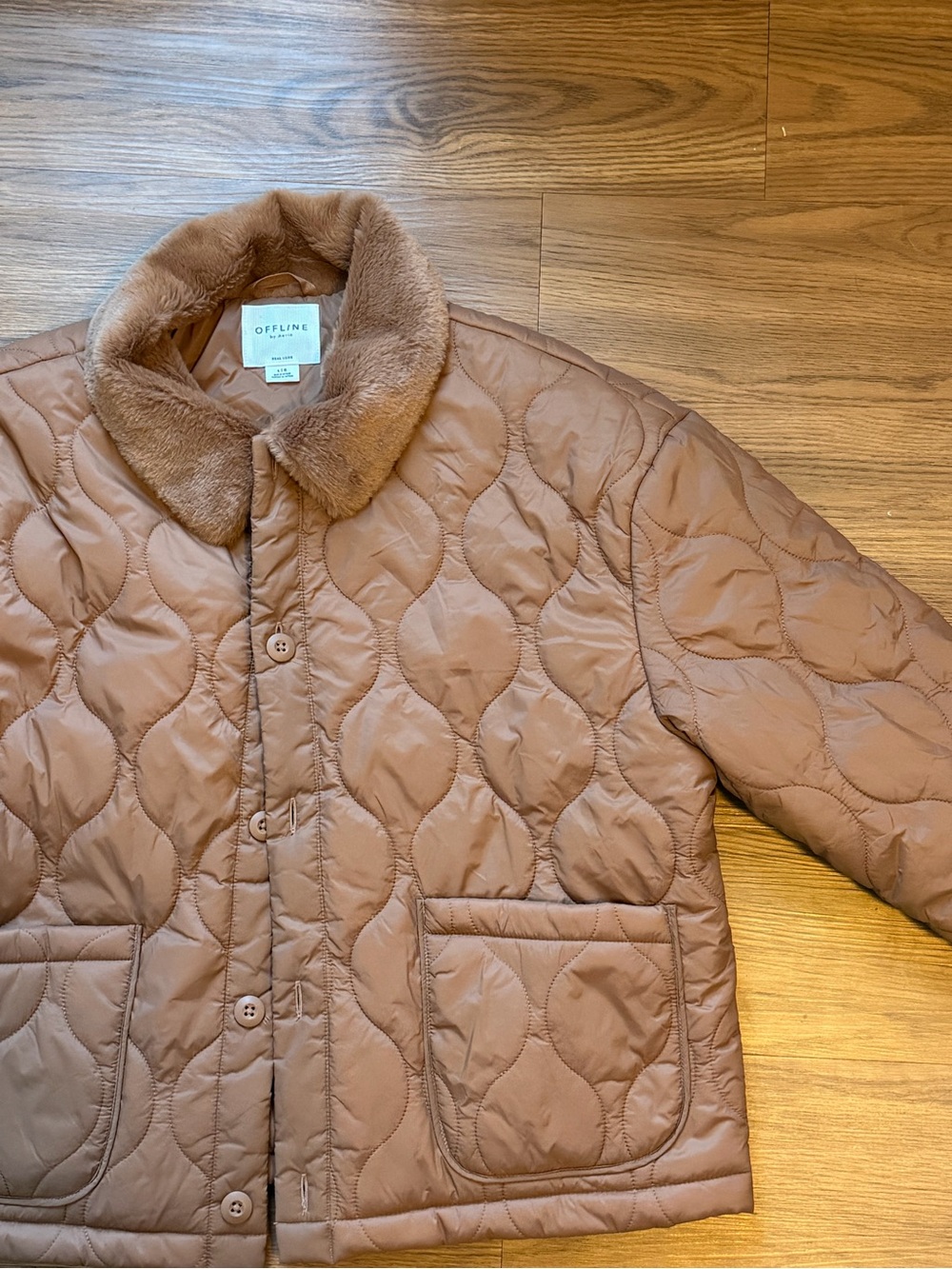 OFFLINE by Aerie tan quilted jacket